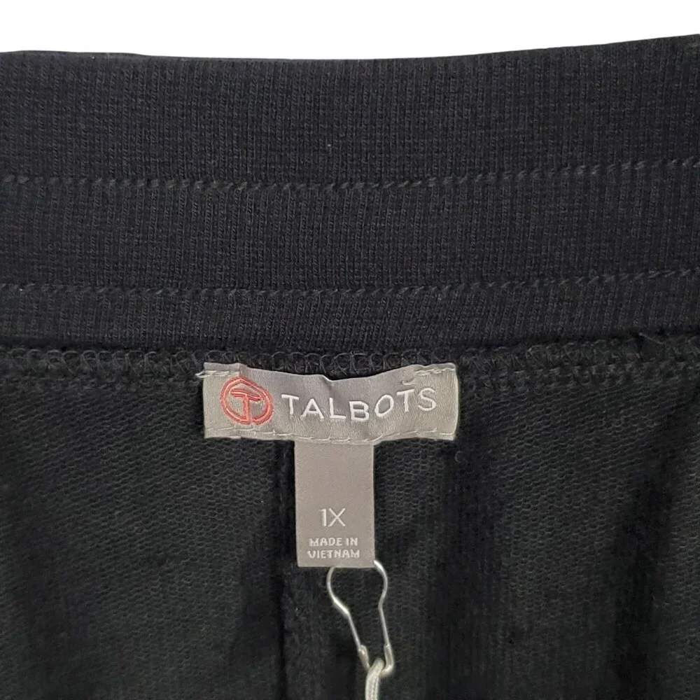 Talbots 1X Skirt Modal Blend French Terry Stretch Waist Drawstring Pocket New - Picture 4 of 7
